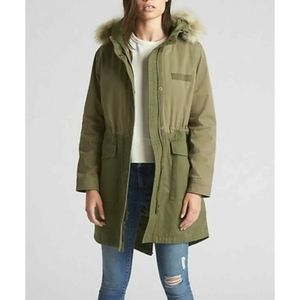 Gap 2 in 1 Parka Jacket Size XS Olive Green
